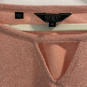 3/4 Sleeve Shimmer Guess Top